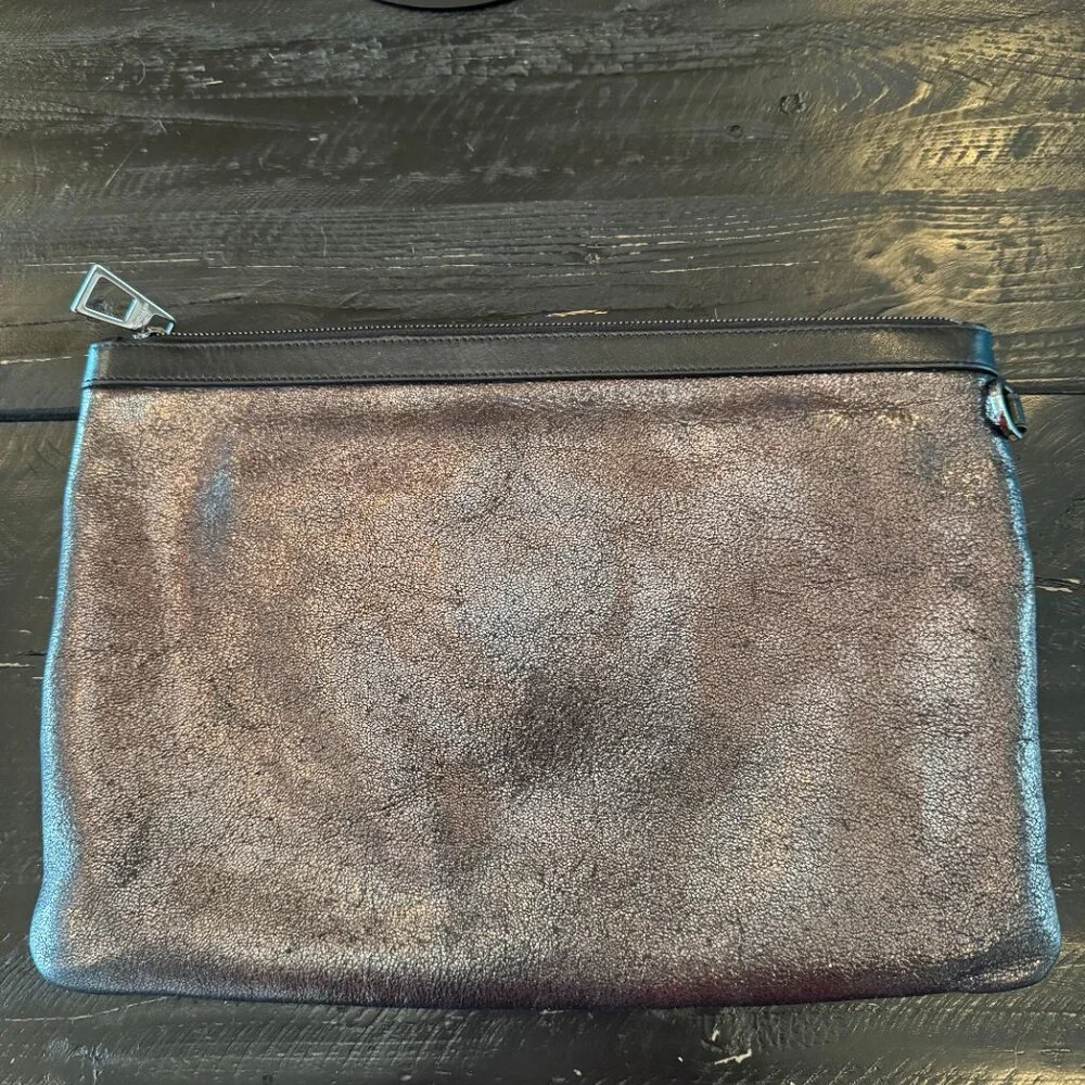 Jimmy Choo Dark Gray Star Studded Clutch